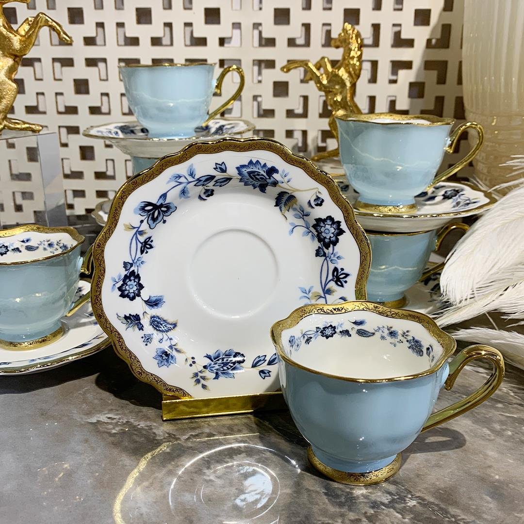 Coffee CupRoyking Nicole Set of 6 Coffee Cups - Blue