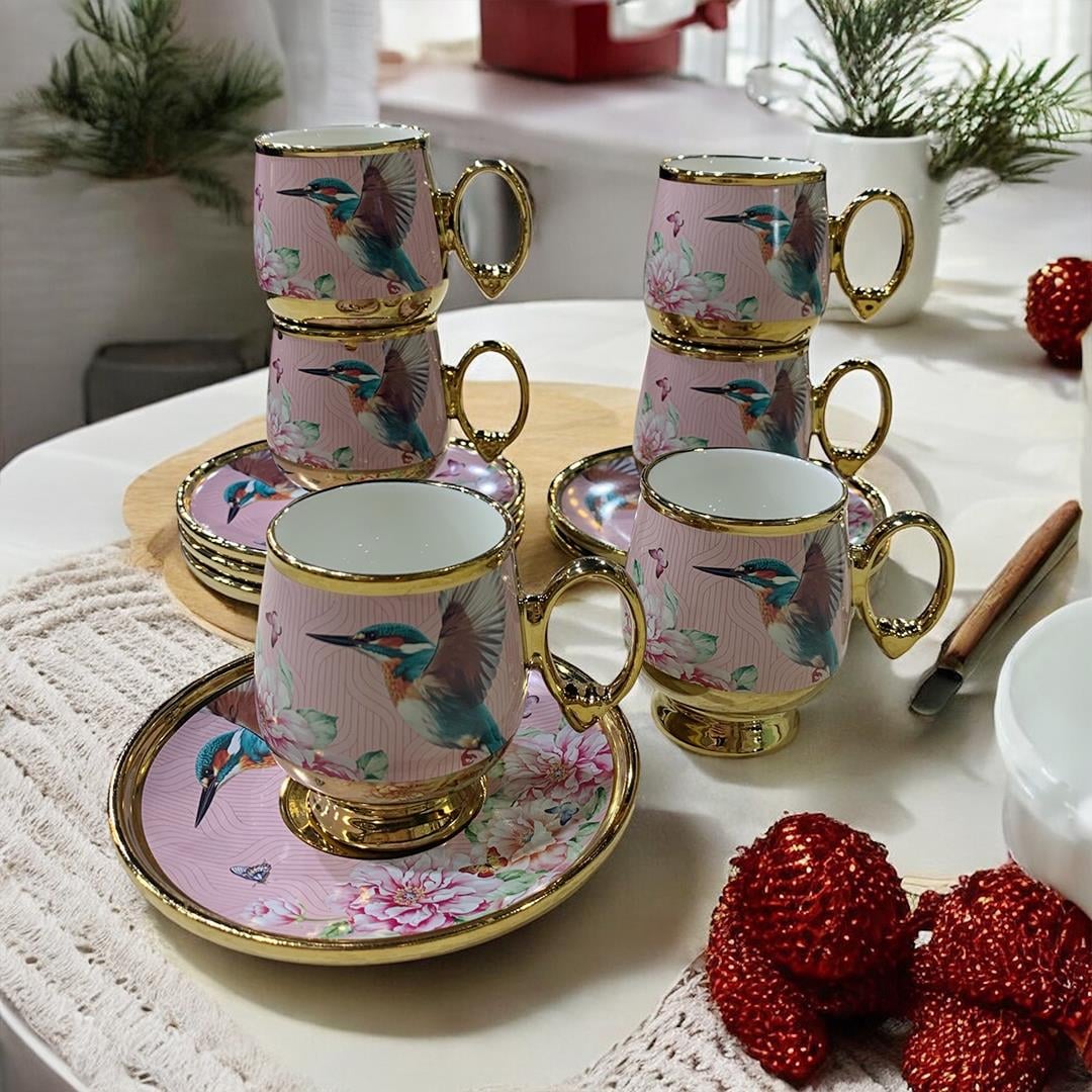 Coffee CupRoyking Qush Set of 6 Coffee Cups - C