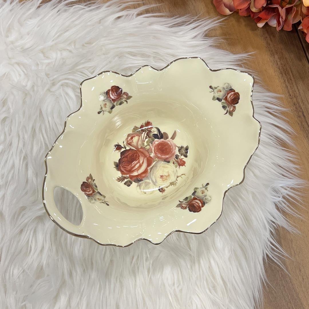 SunumlukRoyking Rose Kıvrımlı Salata Kasesi 23 cm