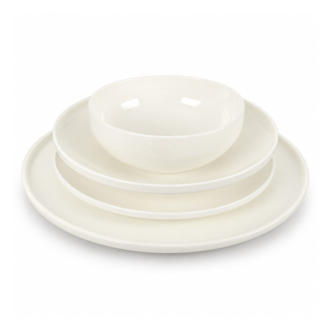 6 Kişilik Porselen Yemek TakımlarıRoyking White Slender Bone Porselen 24 Parça 6 Kişilik Yemek Takımı