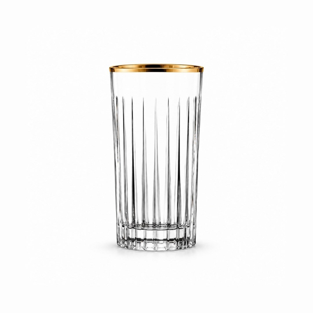 Meşrubat Bardakları ve SürahilerTimeless RCR Kristal Cam 6 Lı Meşrubat Bardağı - Yaldızlı