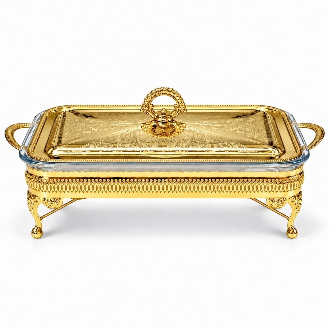 Servis & Sunum ÜrünleriWinterbach Calista Isıtıcılı Dikdörtgen Büyük Sunumluk Gold