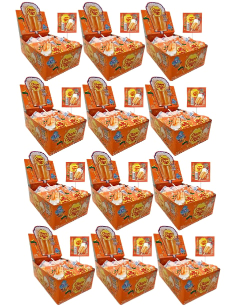 Chupa Chups Fızzy Portakal Aromalı Lolipop Şekerleme 15 GR X 25 Adet X 12 Adet