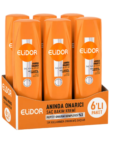 Elidor Anında Onarıcı Saç Bakım Kremi 350 ML X 6 Adet