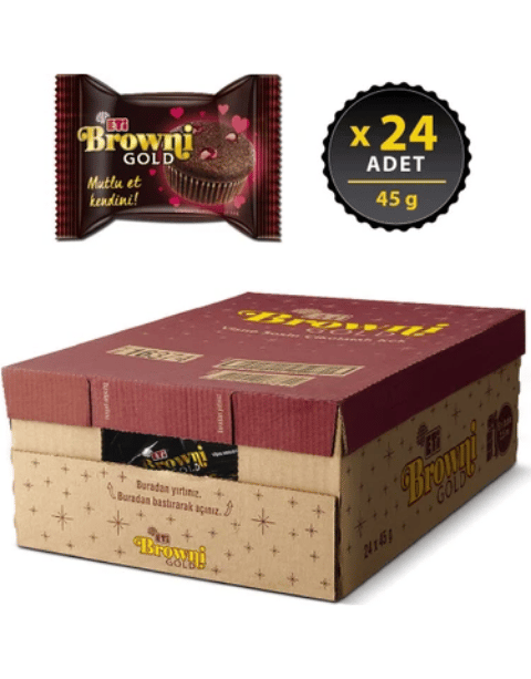 Eti Browni Gold Vişne Soslu Çikolatalı Kek 45 GR * 24 Adet