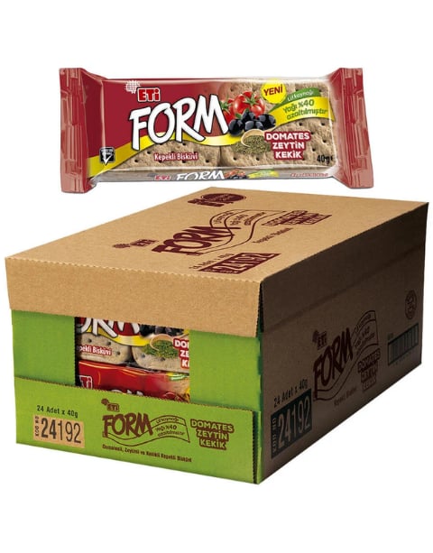 Eti Form Domatesli Zeytinli ve Kekikli Kepekli Bisküvi 40 GR X 24 Adet