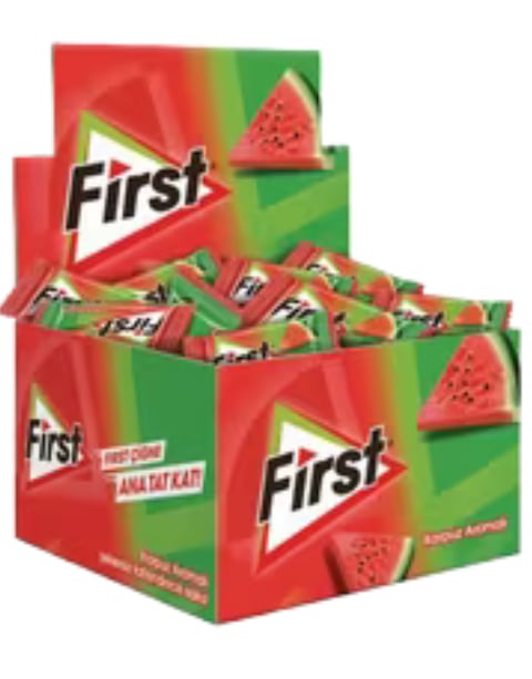 First Karpuz Aromalı Şekersiz Tatlandırıcılı Sakız 1,7 GR X 200 Adet