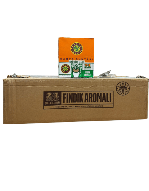 Kahve Dünyası 2 Si 1 Arada Fındık Aromalı Çözünebilir Kahve ( 12 GR * 40 ) * 8 Adet