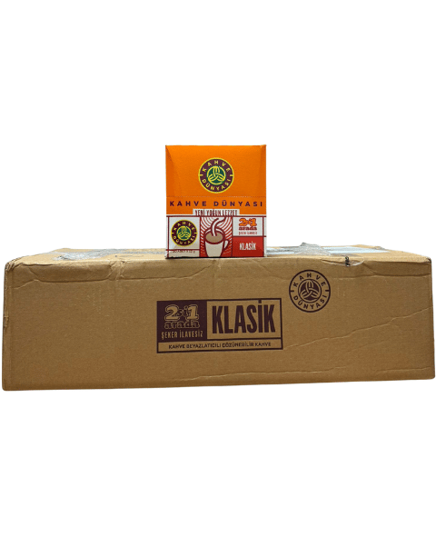 Kahve Dünyası 2 Si 1 Arada Klasik Şeker İlavesiz Çözünebilir Kahve ( 12 GR * 40 ) * 8 Adet
