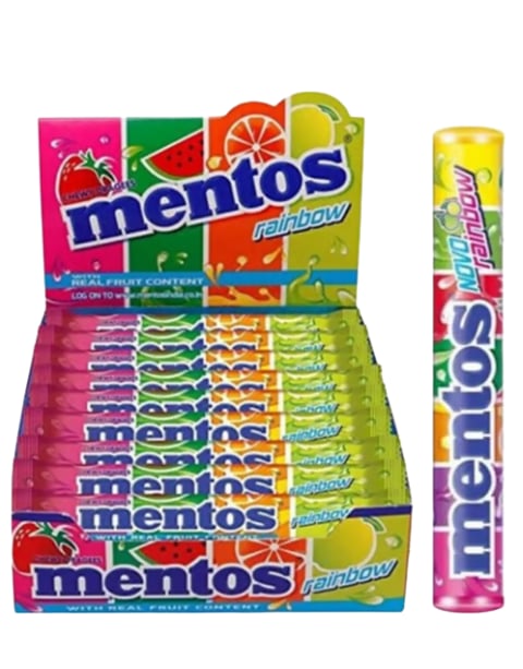 Mentos Karışık Meyve Aromalı Çiğnene Draje Şekerleme 37,5 GR X 20 Adet