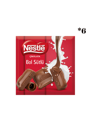 Nestlé Bol Sütlü Çikolata 6*60 Gr