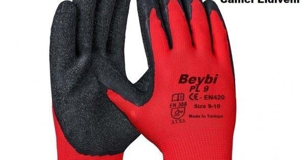 BEYBİ NİTRİL POLY ÖRME PL9 KIRMIZI SİYAH