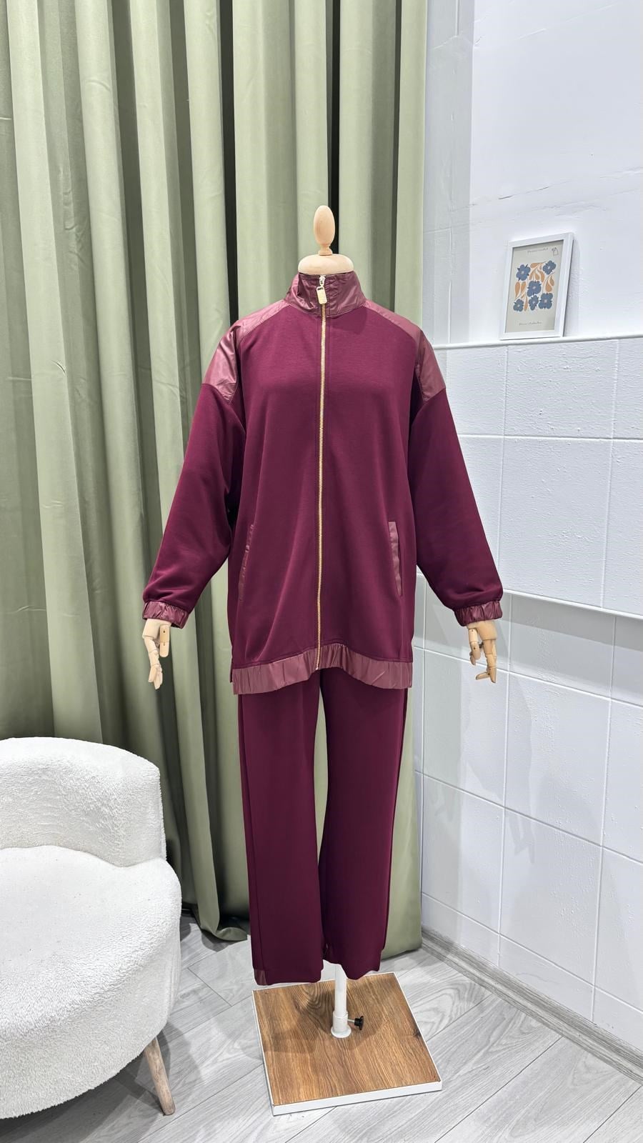 EKRUTEX 3208 LASTİĞİ BÜZGÜ DETAYLI TAKIM