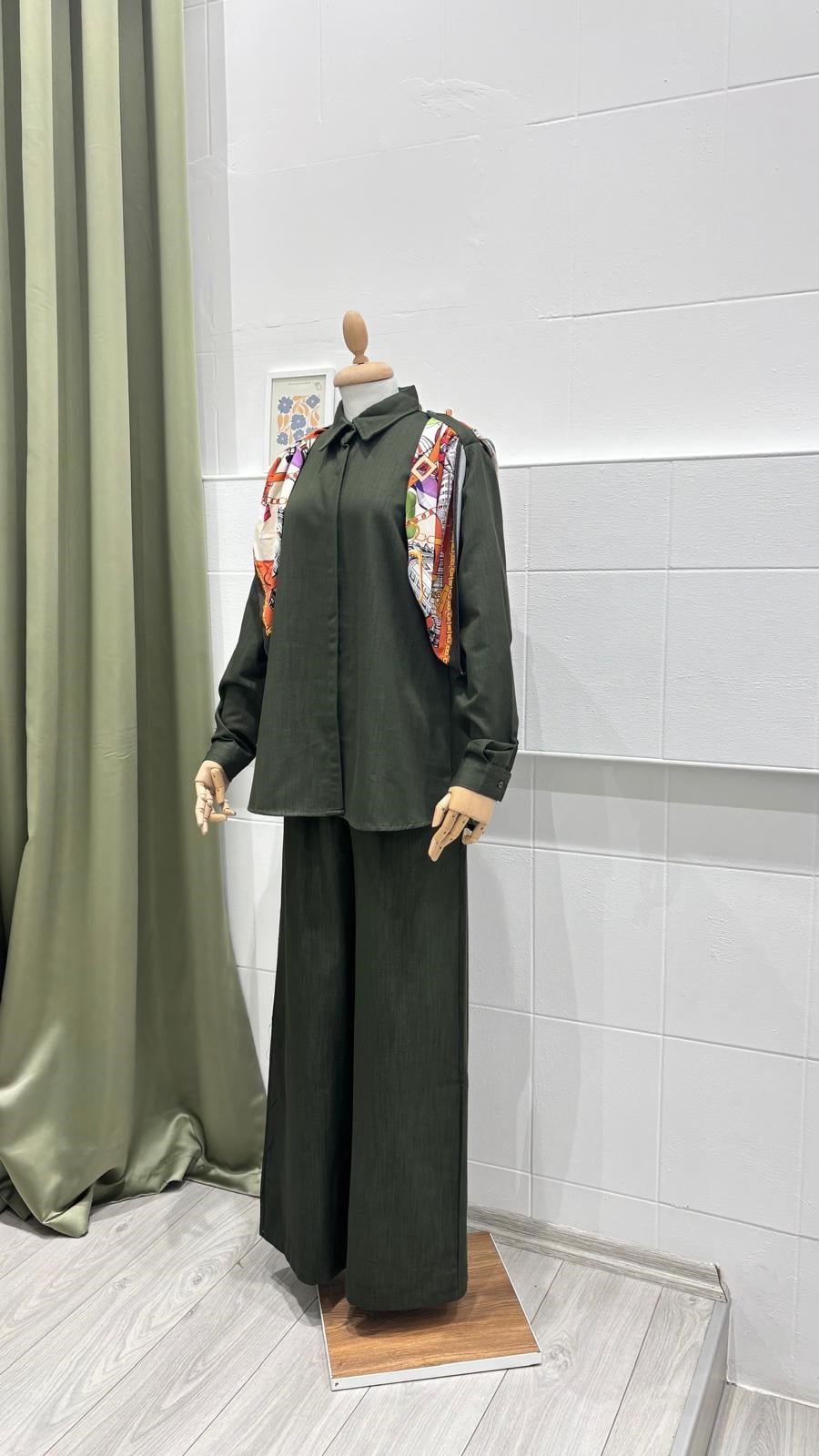 HATUN ATİLLA 8996 FULARLI KETEN TAKIM
