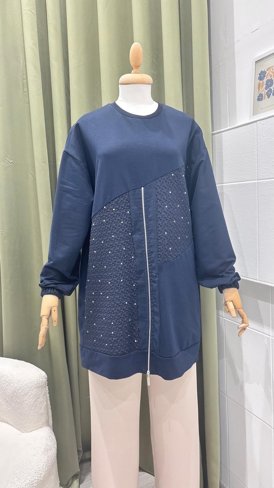 PUANE 10769 FERMUAR VE TAŞLI SWEAT