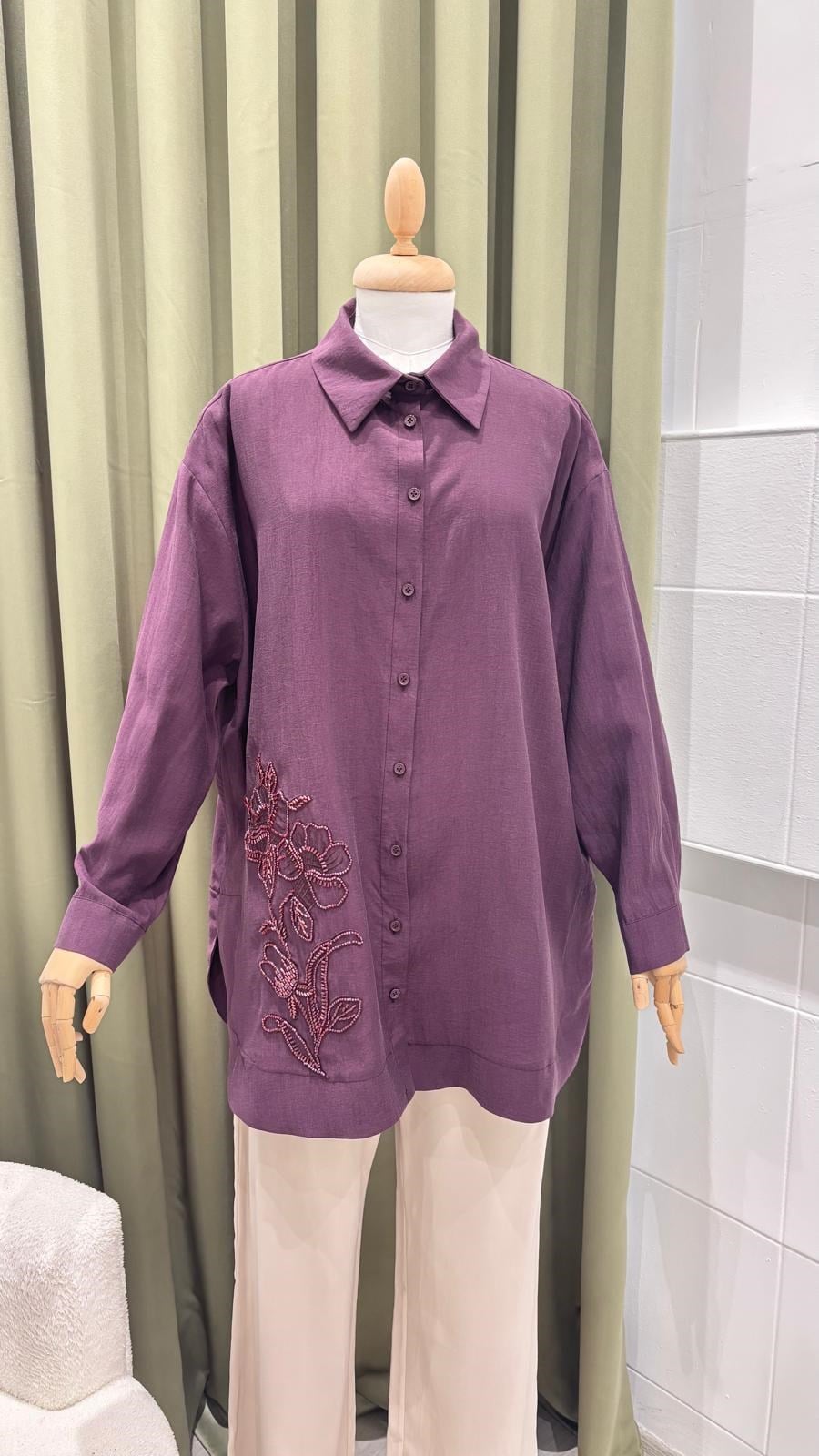 PUANE 10793 ÇİÇEK DSNLİ GÖMLEK