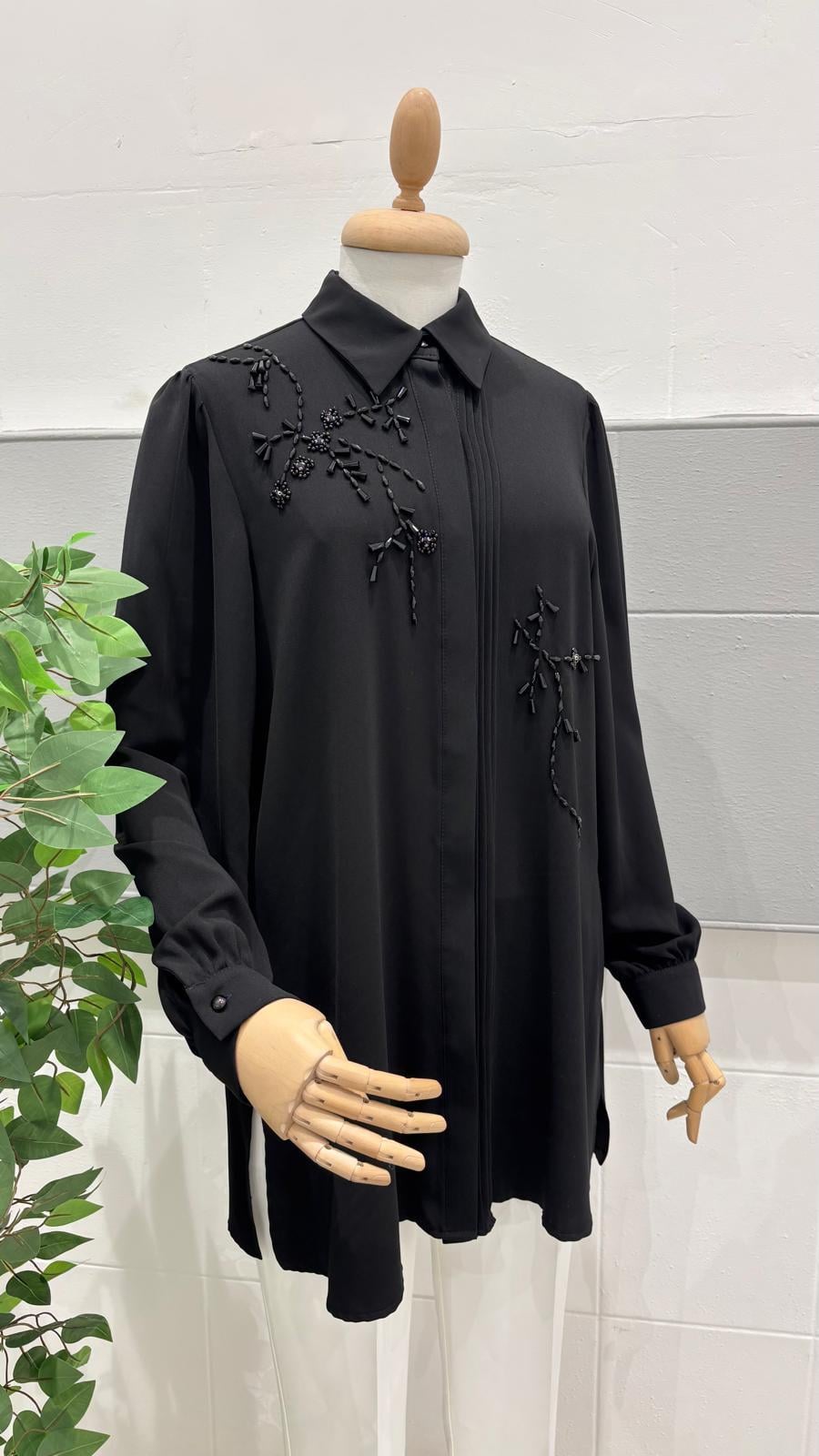 SERİL 7194 YAKA BİYELİ TAŞLI TUNİK