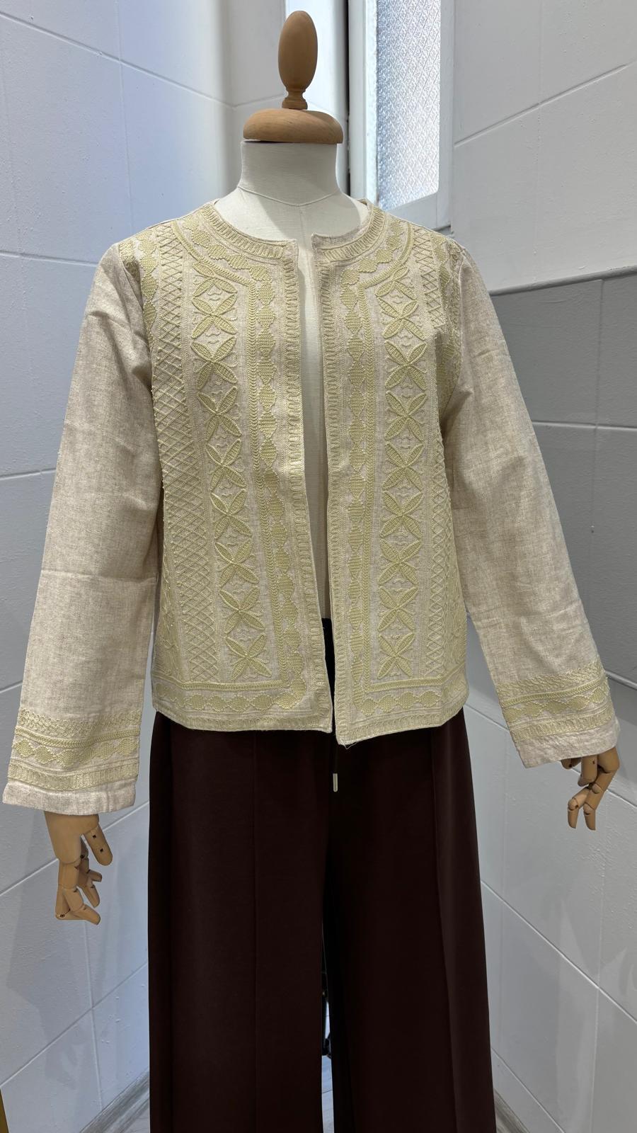 YEŞİLİŞLEMELİ CEKET