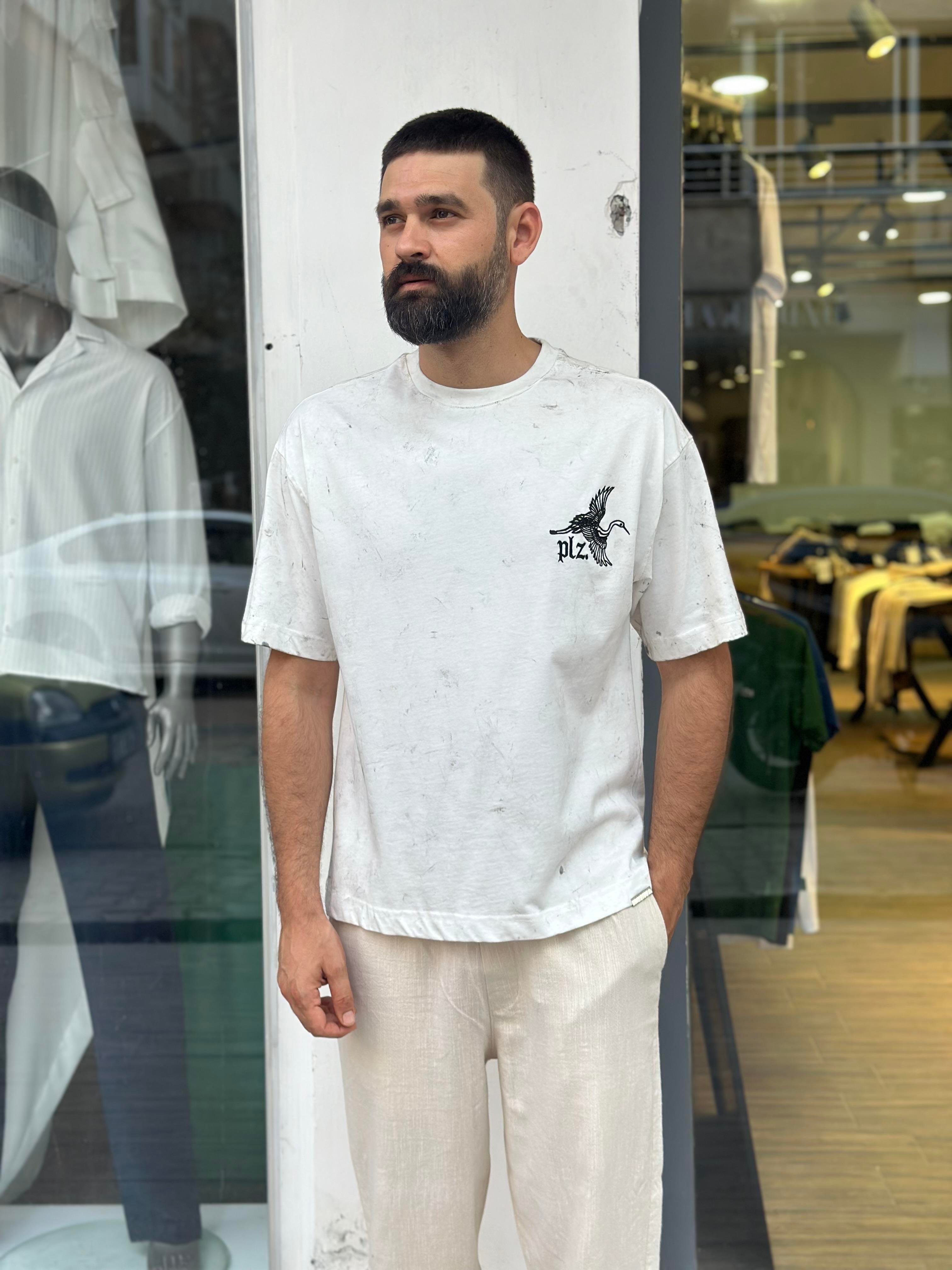Oversize baskılı t-shirt