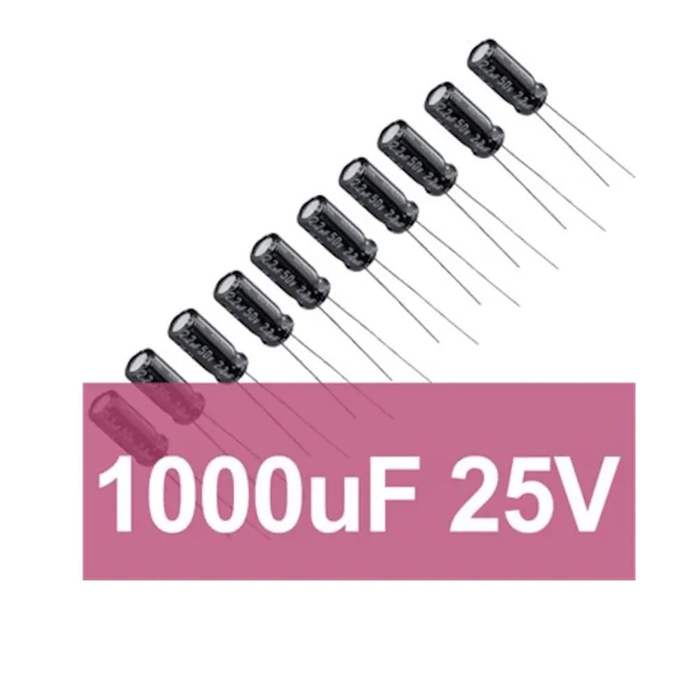 1000uF 25V Elektrolitik Kondansatör (10 Adet)