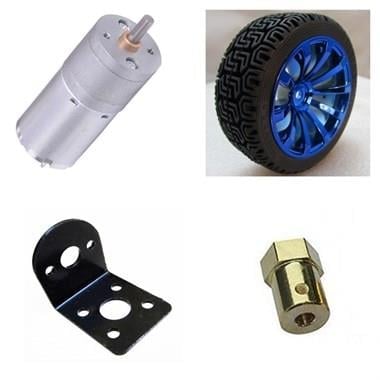 12V 280rpm Yüksek Güçlü Redüktörlü Motor Seti (4 Parça)