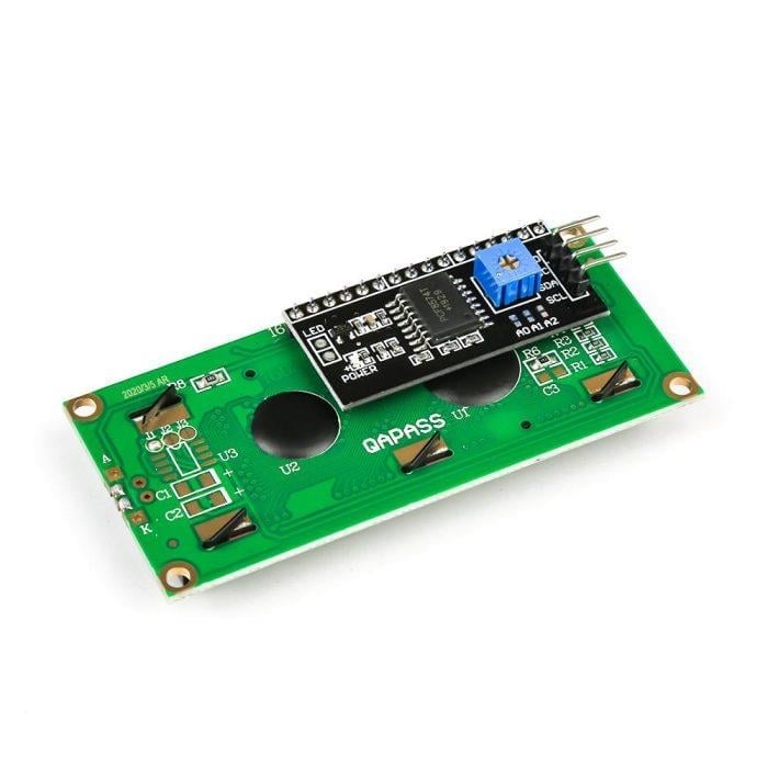 16x2 Karakter LCD Ekran I2C Modüllü - Mavi