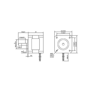 17HS08-1004S Nema 17 Step Motor | 3D Yazıcı CNC Motor