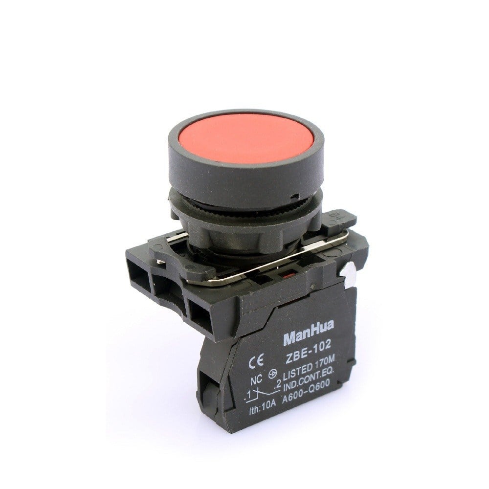 19mm Kırmızı Mantar Başlı Yaylı Buton