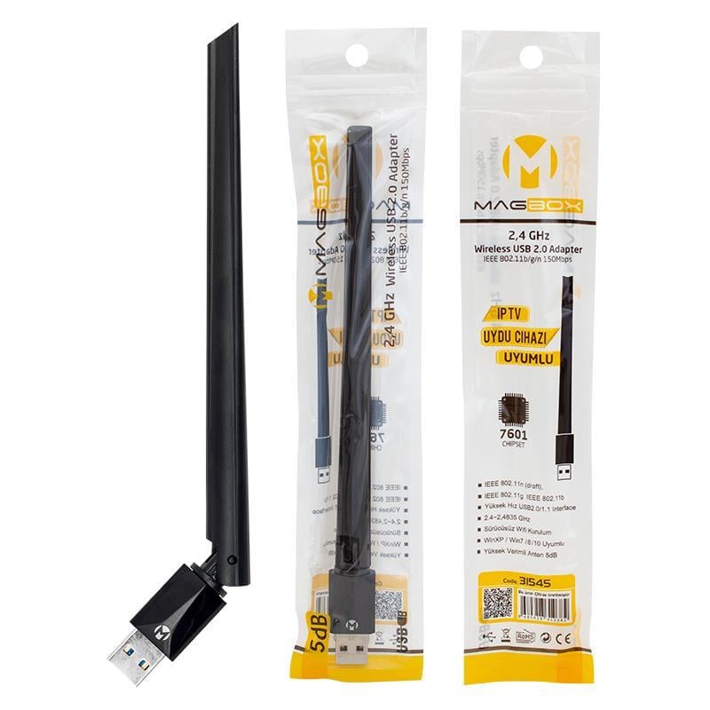 2.4GHZ USB ANTEN 5 Dbi WIFI ALICI