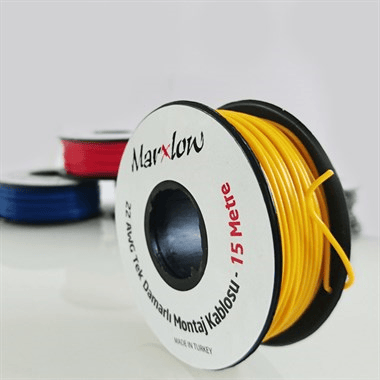 22 AWG Çok Damarlı Montaj Kablosu 15M Sarı