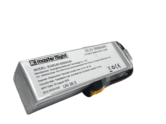 22,2V Li-po Pil 5000mAh 40C 6s Lityum Polymer Batarya