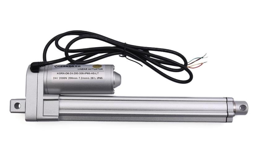 24V 200MM Lineer Motor - 2000N IP65 Hall Sensörlü