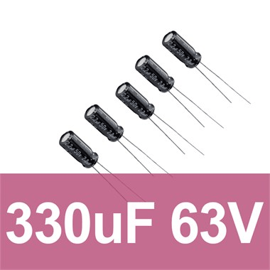 330uF 63V (10 Adet) Elektrolitik Kondansatör