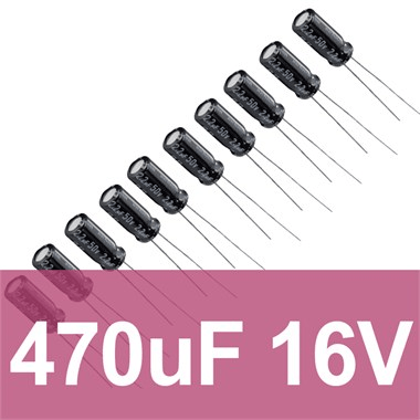 470uF 16V Elektrolitik Kondansatör (10 Adet)