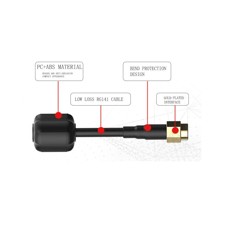 5.8G 3DBİ Mini Anten - FPV Alıcı Verici Anten