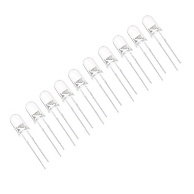 5mm Kısa Bacak Şeffaf Beyaz LED (10 Adet)