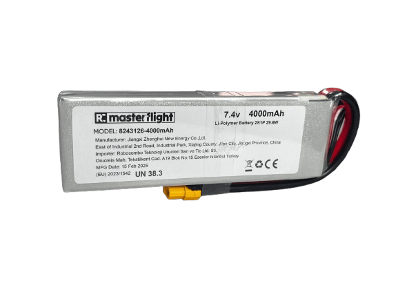 7.4V Li-po Pil - 4000mah 40C 2s Lityum Polymer Batarya