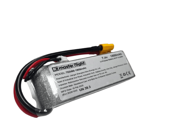 7.4V Li-po Pil - 1800mah 30C 2s Lityum Polymer Batarya