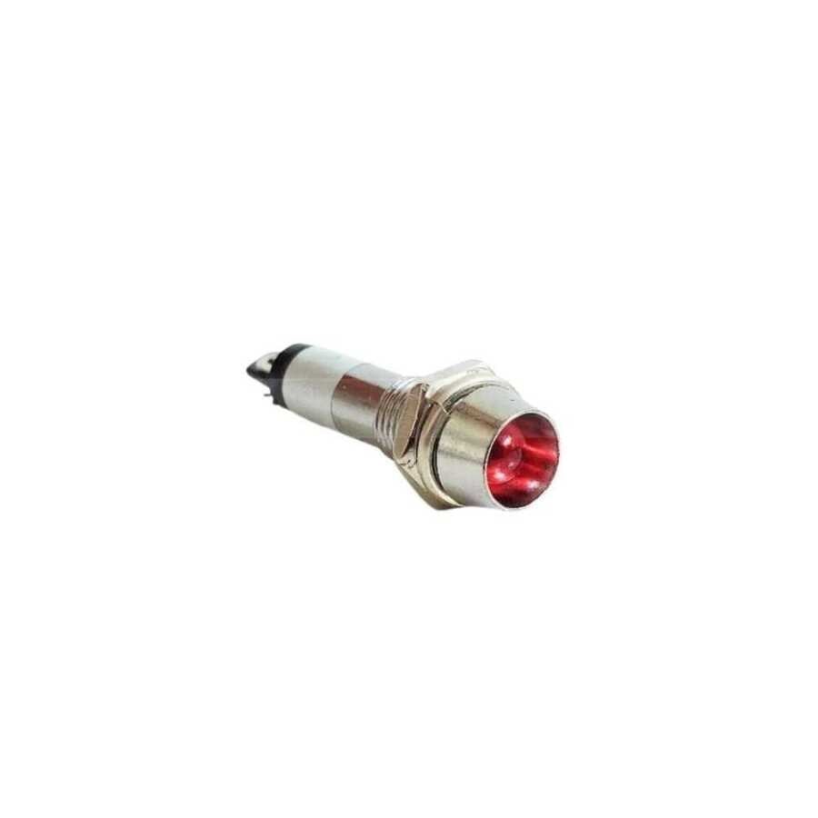 8L-P1-N220VR 8mm 220V Metal Sinyal - Kırmızı