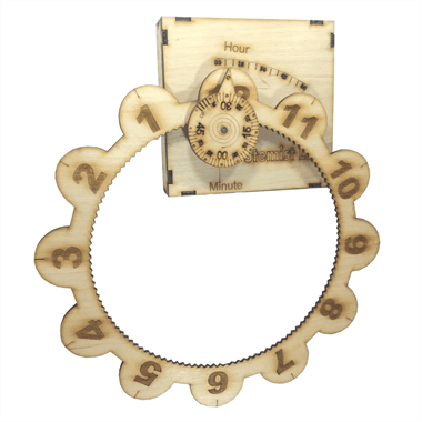 Ahşap Duvar Saati Yapım Seti - STEM DIY Clock