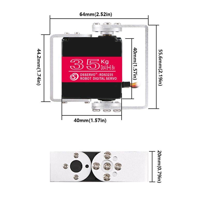 DSSERVO RDS3235 35kg Servo Motor - 180 Derece 