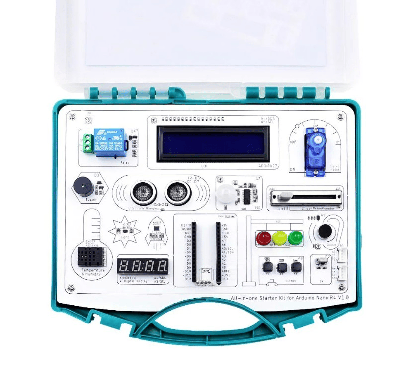Elecrow Arduino NANO R4 Hepsi Bir Arada Başlangıç Seti (16 Modül, 20 Ders)