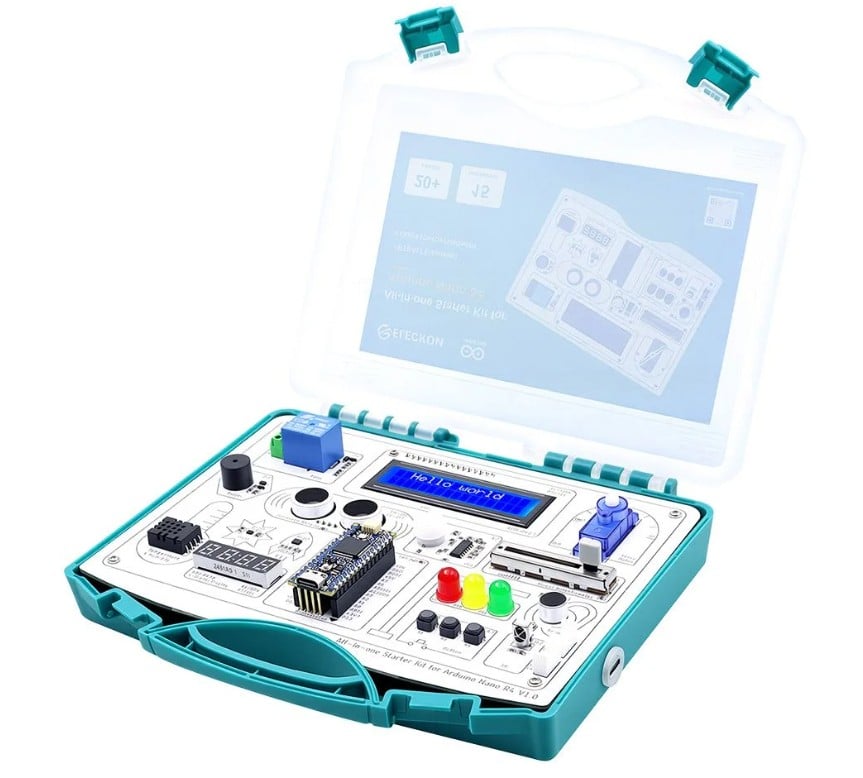 Elecrow Arduino NANO R4 Hepsi Bir Arada Başlangıç Seti (16 Modül, 20 Ders)