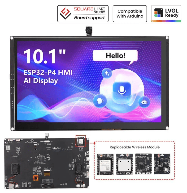 Elecrow CrowPanel Advanced 10.1 İnç ESP32-P4 HMI Dokunmatik IPS Ekran (1024x600)