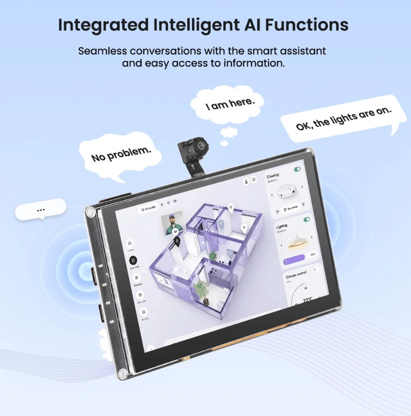 Elecrow CrowPanel Advanced 5 İnç ESP32-P4 WiFi 6 HMI Dokunmatik IPS Ekran (800x480)