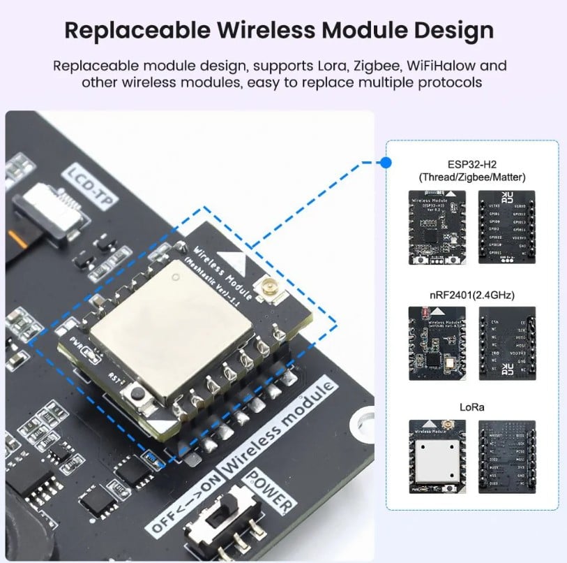 Elecrow CrowPanel Advanced 7 İnç ESP32-P4 WiFi 6 HMI Dokunmatik IPS Ekran (1024x600)