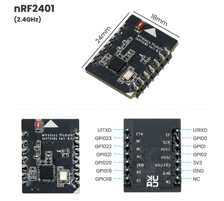 Elecrow CrowPanel İçin nRF2401 Kablosuz Eklenti Modül