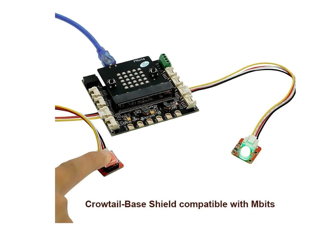 Elecrow Crowtail Microbit (V2.2/V1.2) Base Shield Genişletme Kartı