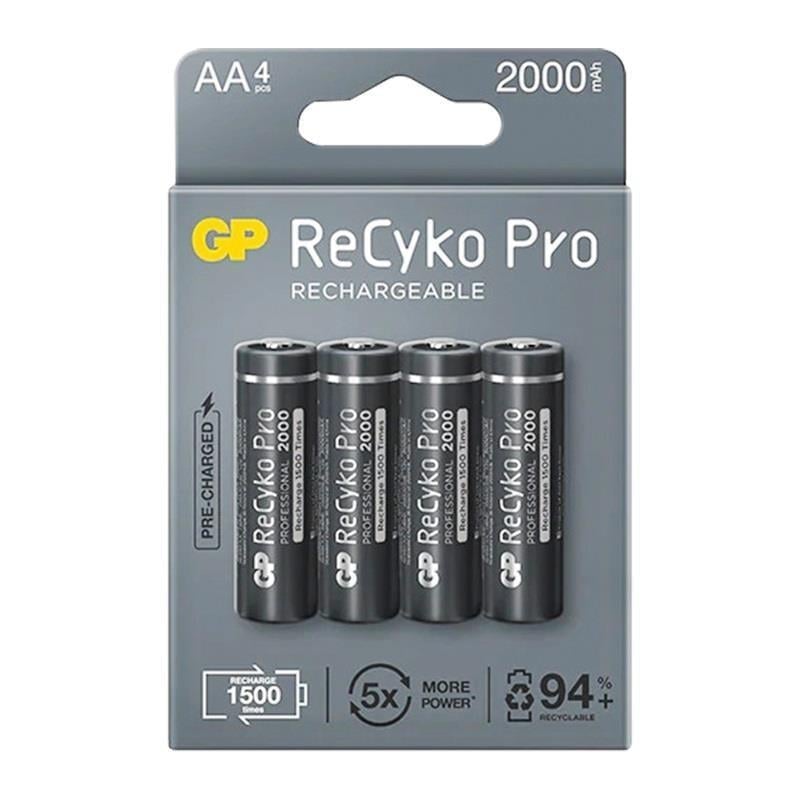 GP ReCyko Pro GP210AAHCB-2EB4 2000 mAh Şarjlı AA Kalem Pil 4'lü Paket