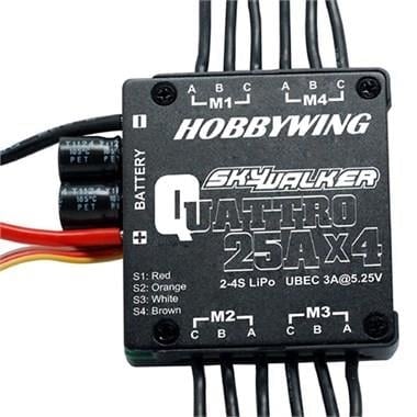 Hobbywing Skywalker Quattro 25Ax4 ESC - 4'lü Fırçasız Motor Sürücü